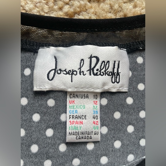 Joseph Ribkoff Women’s Size 10 Polka Dot Ruffle Hem Summer Event Beach Vacation - Picture 4 of 8